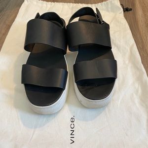 Vince Leather Platform Sandals